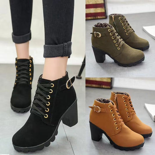 ✨2025 Neuheit für diesen Herbst:Damenstiefel mit klobigem Absatz
