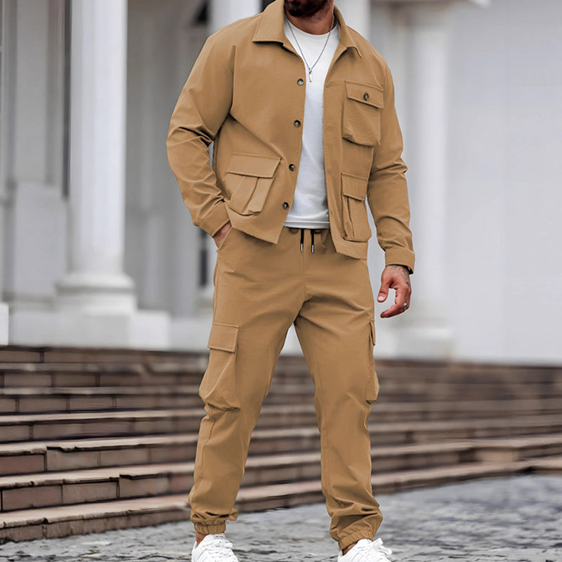 Herren-Retro-Zweiteiler (Jacke und Cargohose)【Kostenlose Lieferung】
