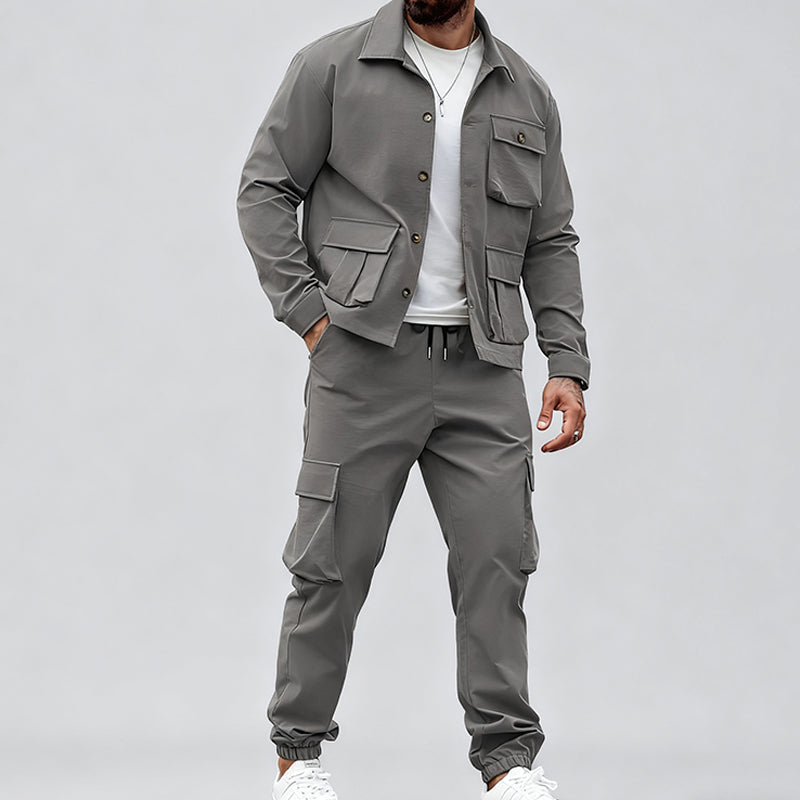 Herren-Retro-Zweiteiler (Jacke und Cargohose)【Kostenlose Lieferung】