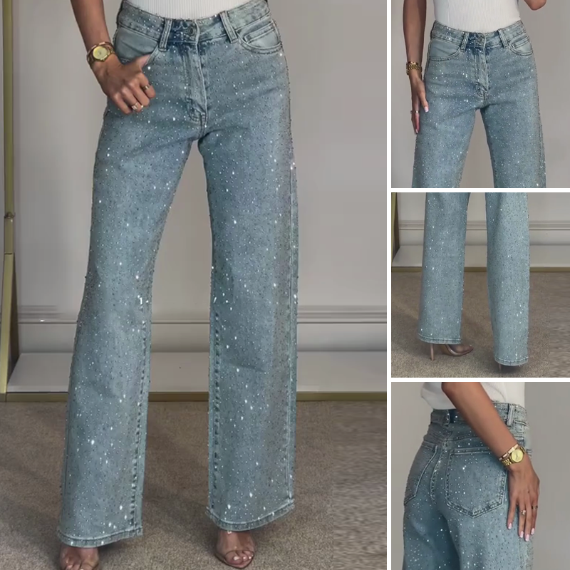 💖Black-Friday-Mega-Angebot – 55 % Rabatt!💖Gerade Jeans mit Zubehör🔥Kostenloser Versand