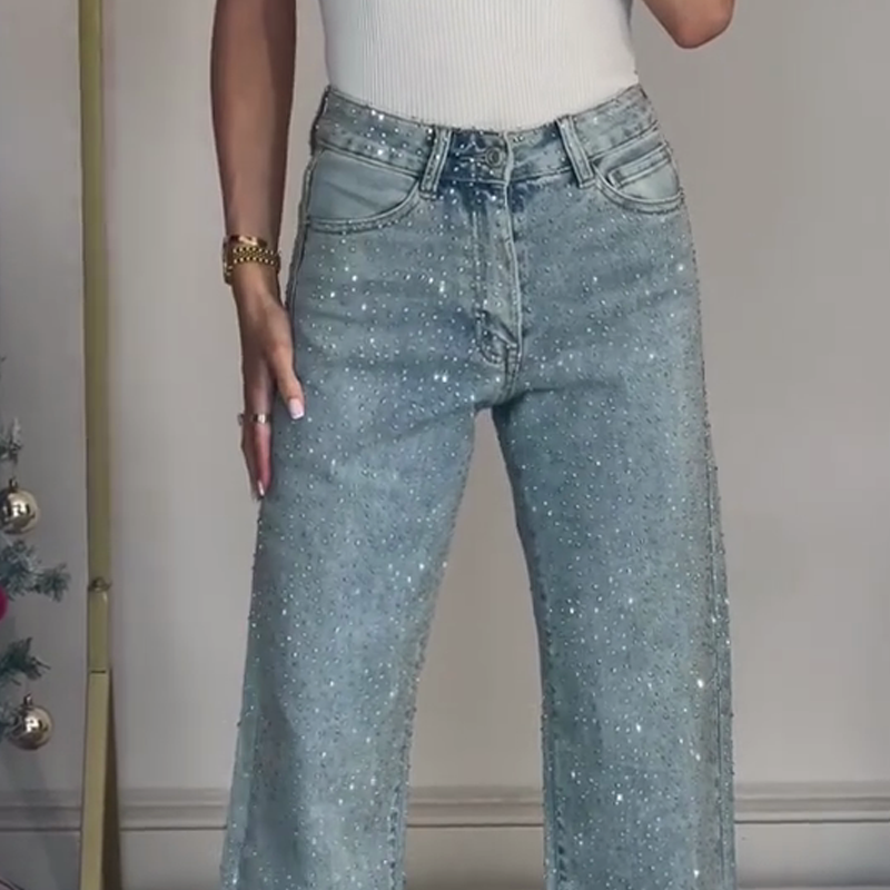 💖Black-Friday-Mega-Angebot – 55 % Rabatt!💖Gerade Jeans mit Zubehör🔥Kostenloser Versand