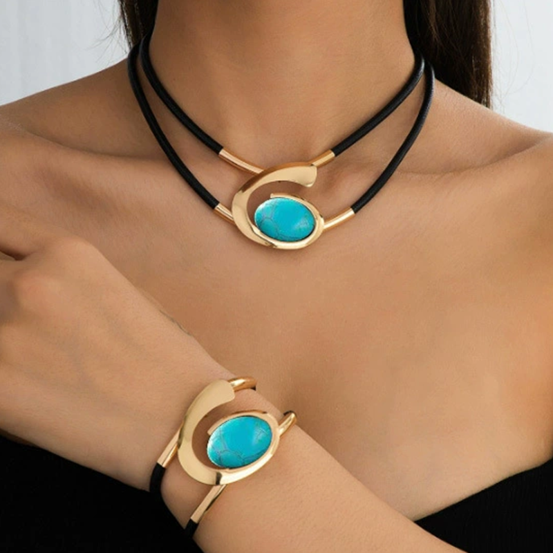 Vintage Boho Halskette & Armband Set