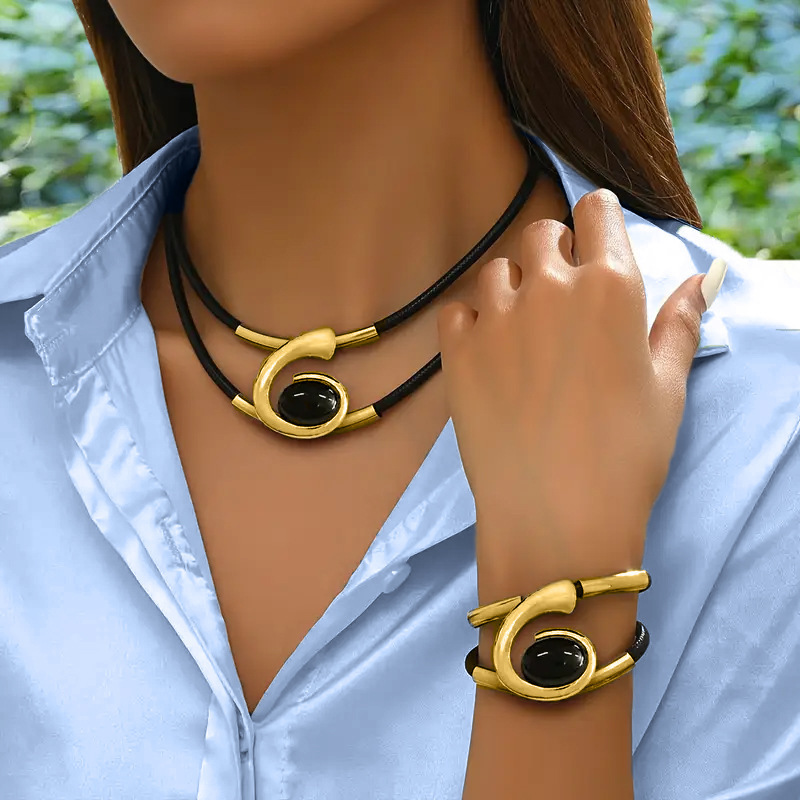 Vintage Boho Halskette & Armband Set