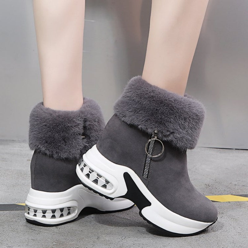 🔥Begrenzte Stückzahl verfügbar 50 % Rabatt✨Damenstiefeletten mit dicker Sohle und Futter👢