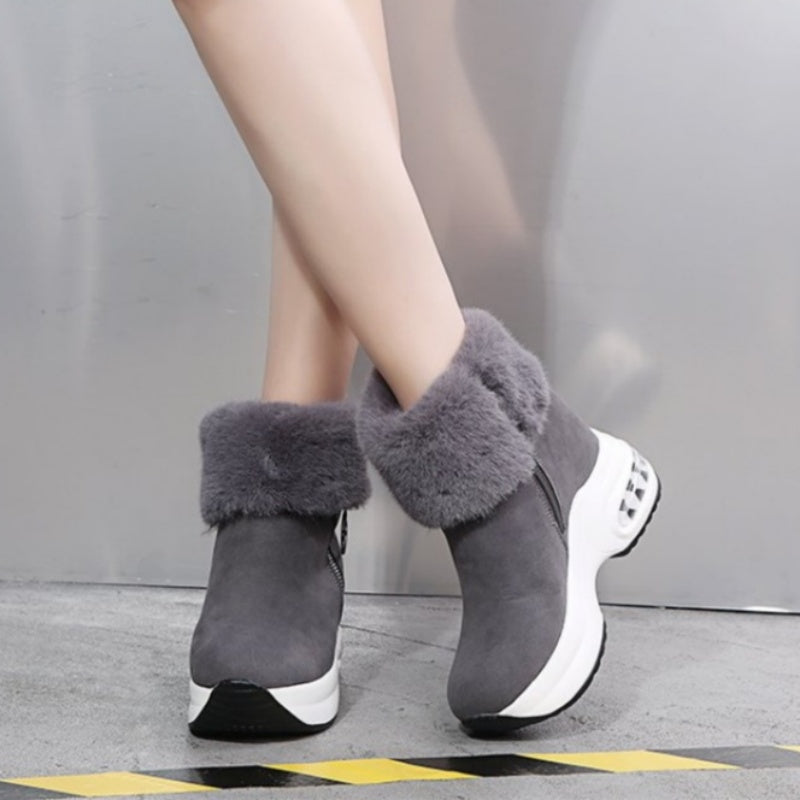 🔥Begrenzte Stückzahl verfügbar 50 % Rabatt✨Damenstiefeletten mit dicker Sohle und Futter👢