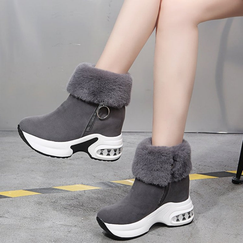 🔥Begrenzte Stückzahl verfügbar 50 % Rabatt✨Damenstiefeletten mit dicker Sohle und Futter👢