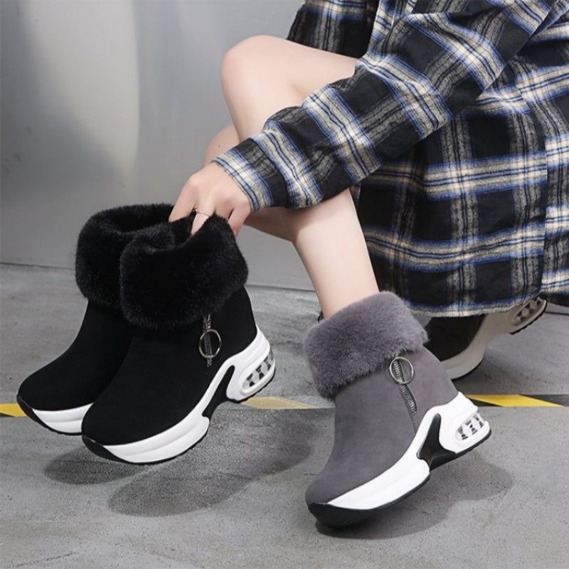 🔥Begrenzte Stückzahl verfügbar 50 % Rabatt✨Damenstiefeletten mit dicker Sohle und Futter👢