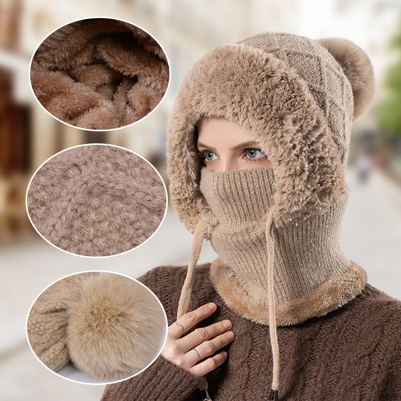 ⌛ Nur noch 3 Tage – 50 % auf alles! ⏰ 3-in-1-Winter-Sturmhaube für Damen