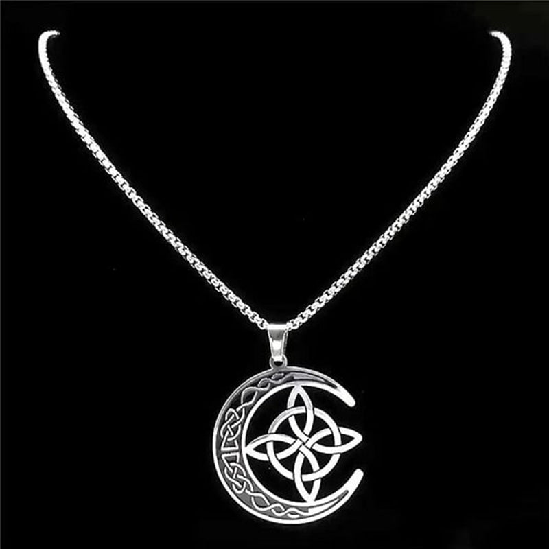 🔥Black-Friday-Mega-Angebot – 50 % Rabatt!🔥 Celtic Moon Pendant Necklace