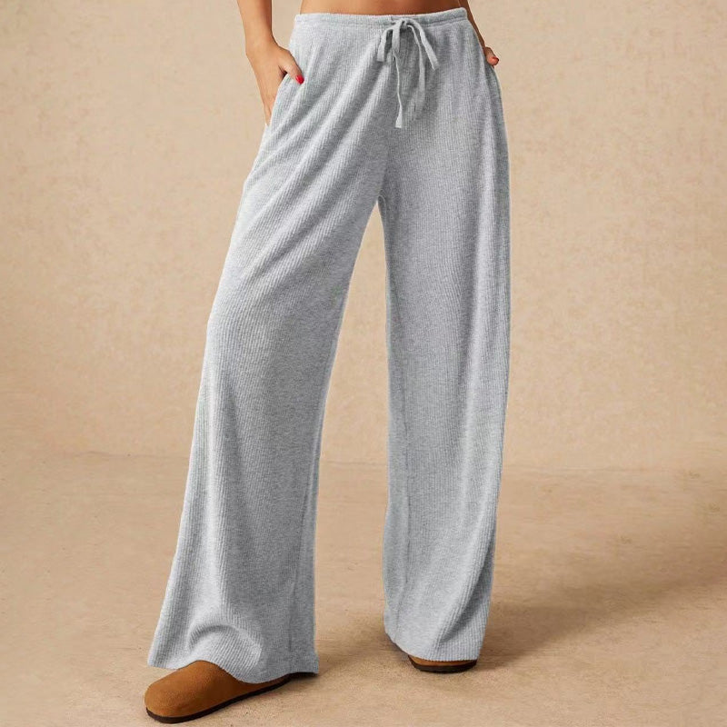 🔥Black-Friday-Mega-Angebot – 50 % Rabatt!🔥Weibliche Freizeit-Hose mit weitem Bein und Kordelzug
