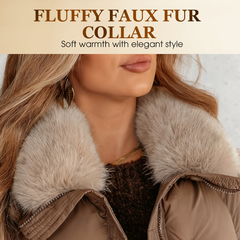 🔥Black-Friday-Mega-Angebot – 50 % Rabatt!🔥Damenmodischer Kurzer Daunenjacke Mit Flauschigem Kragen