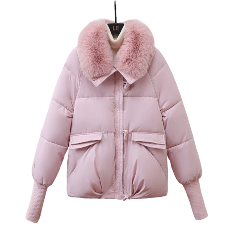 🔥Black-Friday-Mega-Angebot – 50 % Rabatt!🔥Damenmodischer Kurzer Daunenjacke Mit Flauschigem Kragen