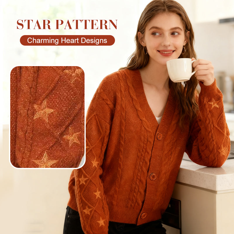 Versandkostenfrei🚀Strickjacke mit Knöpfen für Damen