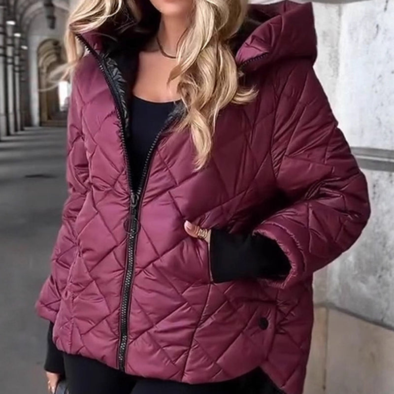 ⌛ Nur noch 3 Tage – 50 % auf alles! ⏰Damen Pufferjacke mit Diamant-Steppmuster
