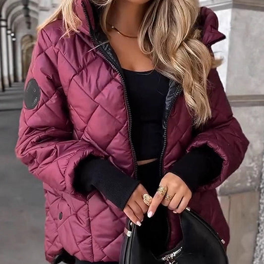 ⌛ Nur noch 3 Tage – 50 % auf alles! ⏰Damen Pufferjacke mit Diamant-Steppmuster