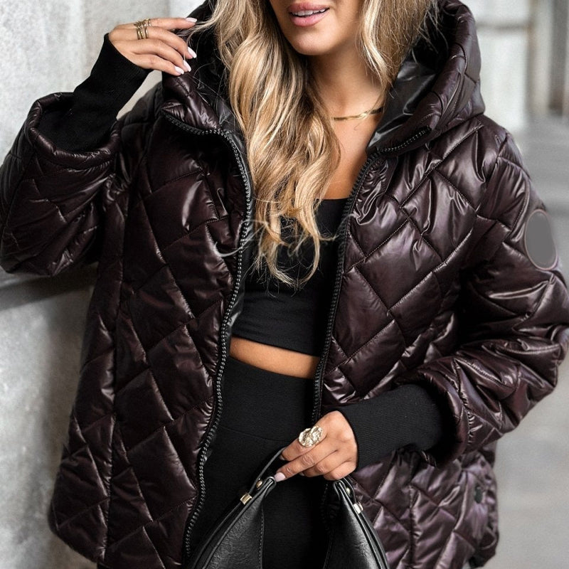 ⌛ Nur noch 3 Tage – 50 % auf alles! ⏰Damen Pufferjacke mit Diamant-Steppmuster