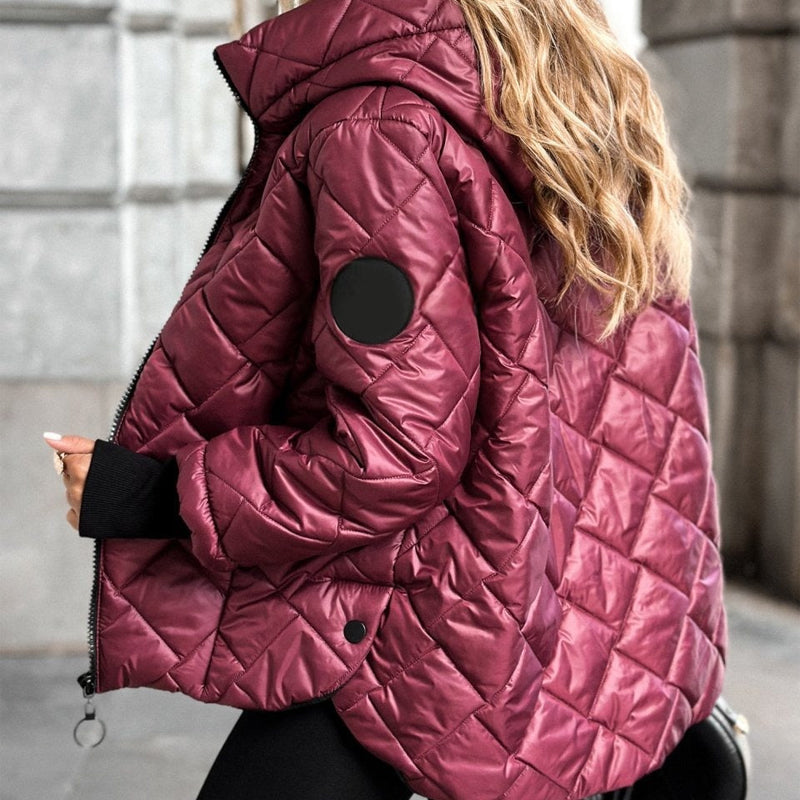 ⌛ Nur noch 3 Tage – 50 % auf alles! ⏰Damen Pufferjacke mit Diamant-Steppmuster