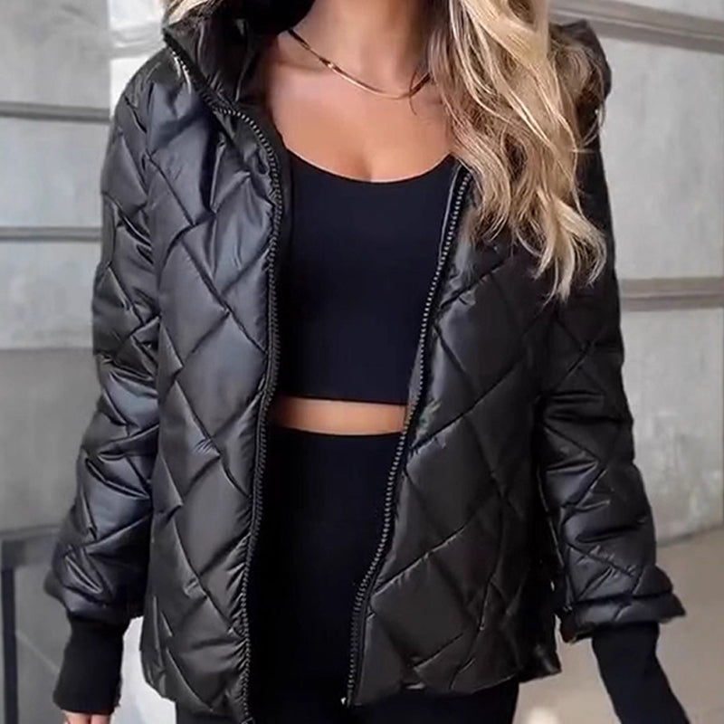 ⌛ Nur noch 3 Tage – 50 % auf alles! ⏰Damen Pufferjacke mit Diamant-Steppmuster