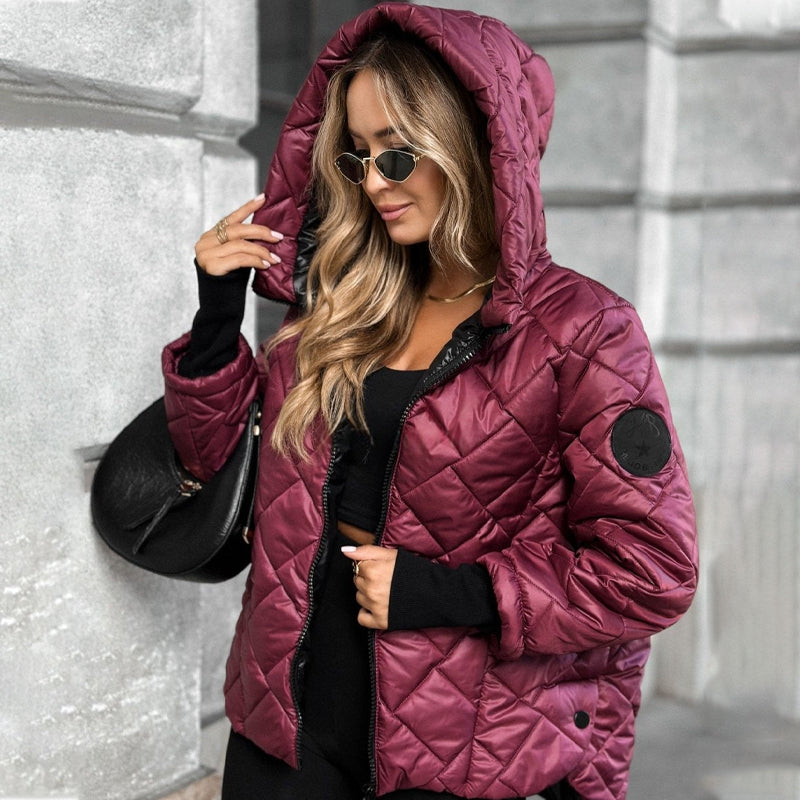 ⌛ Nur noch 3 Tage – 50 % auf alles! ⏰Damen Pufferjacke mit Diamant-Steppmuster