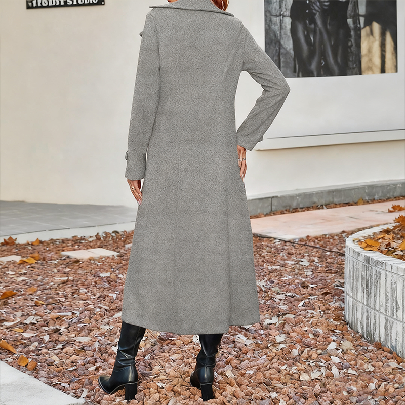 ⌛ Nur noch 3 Tage – 50 % auf alles! ⏰ Langer, warmer Damenmantel mit doppelter Knopfleiste🧥
