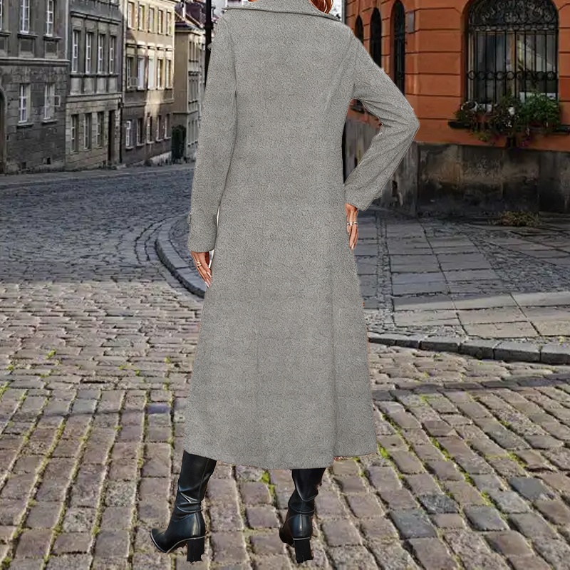 ⌛ Nur noch 3 Tage – 50 % auf alles! ⏰ Langer, warmer Damenmantel mit doppelter Knopfleiste🧥