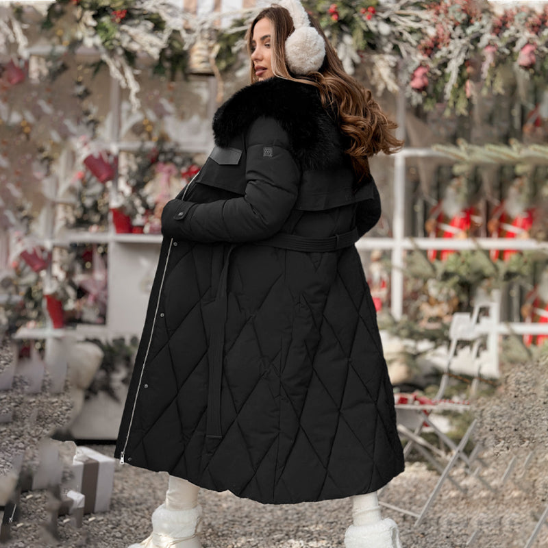 💖Black-Friday-Mega-Angebot – 50 % Rabatt!💖Damen Steppmantel mit Plüschkragen