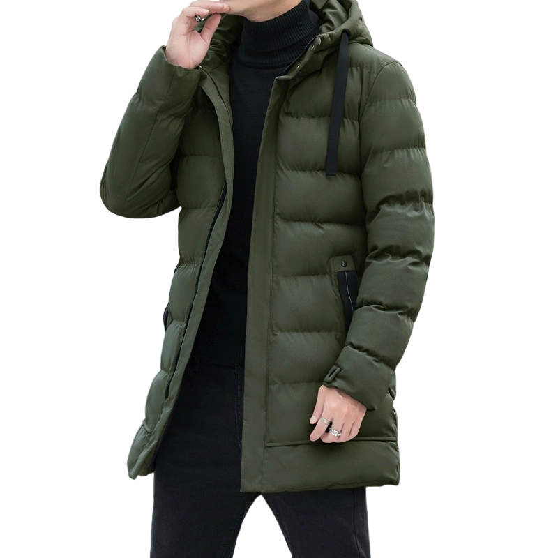 ⌛ Nur noch 3 Tage – 50 % auf alles! ⏰Herren-Steppjacke mit Kapuze, mittellang🔥Kostenloser Versand🔥