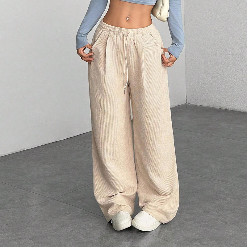 ⌛ Nur noch 3 Tage – 50 % auf alles! ⏰Lässige Weite Cordhose für Damen