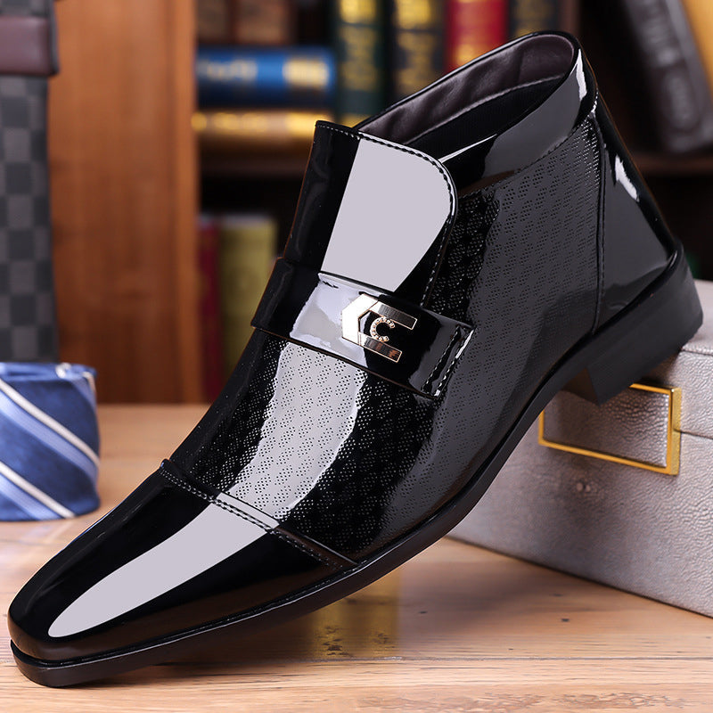 Elegante glänzende PU-Lederschuhe für Herren
