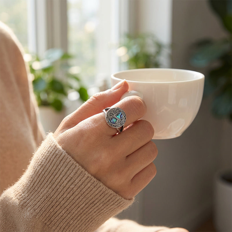 Baum des Lebens Ring – Minimalistisches Design mit natürlichem Charme 🌿💍
