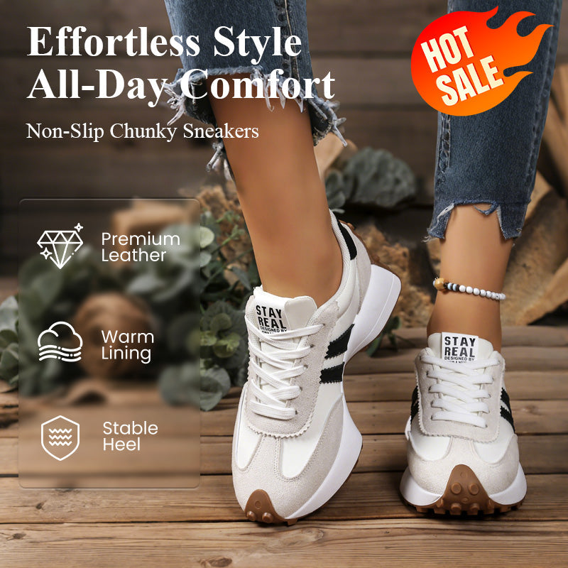 Damen-Freizeitschuhe, rutschfest, klobige Sneakers