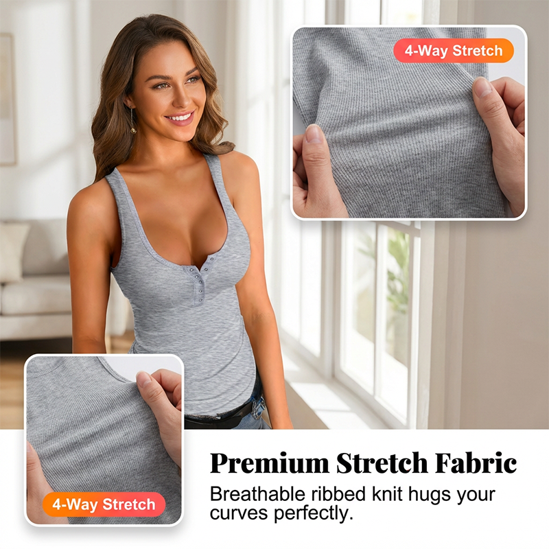 Damen Strick-Tanktop, eng anliegend, Trägerlos, Basic Shirt 👕