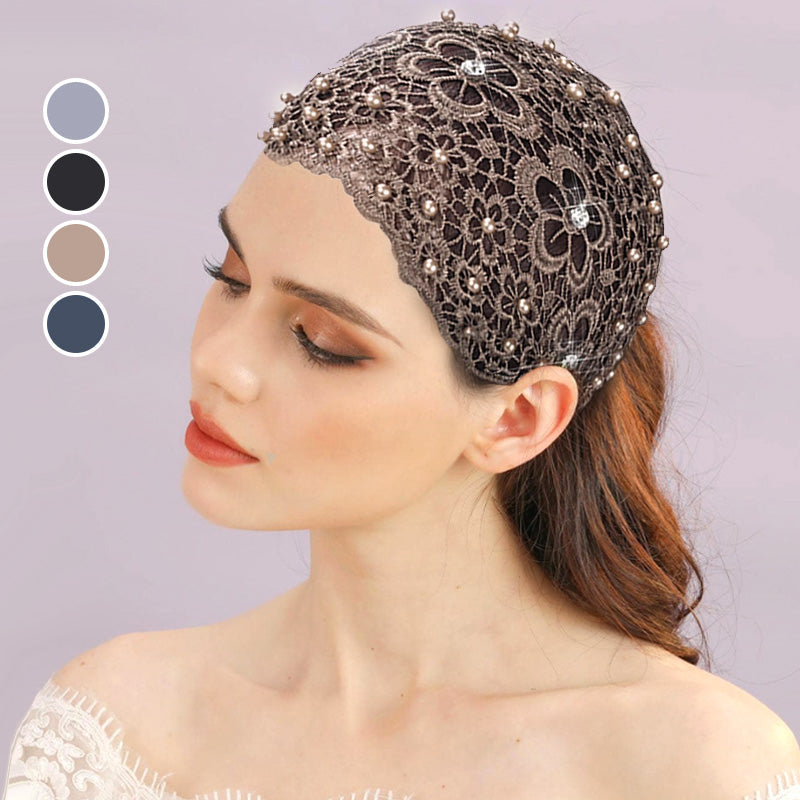 Damen Haarband mit Perlen & Strass – Breites Stirnband für Alltag💎✨