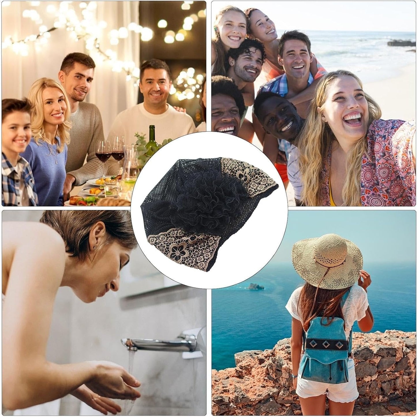 Damen Haarband mit Perlen & Strass – Breites Stirnband für Alltag💎✨