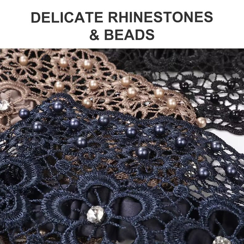 Damen Haarband mit Perlen & Strass – Breites Stirnband für Alltag💎✨