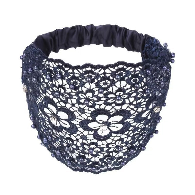 Damen Haarband mit Perlen & Strass – Breites Stirnband für Alltag💎✨