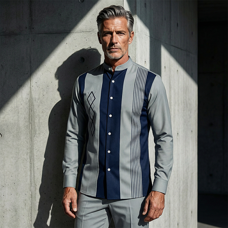 Modernes Hemd- und Hosen-Set für Herren