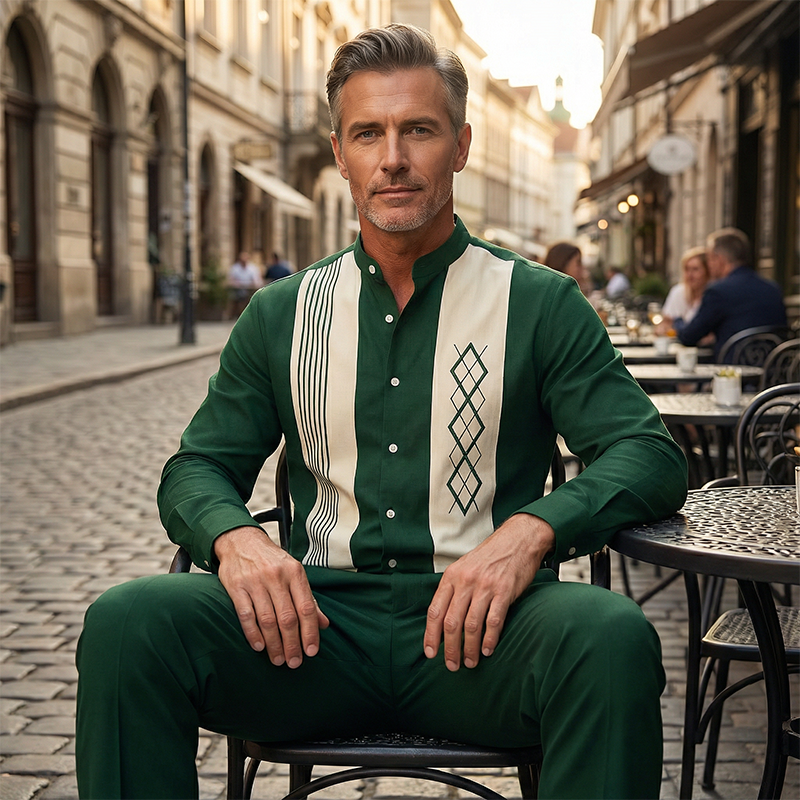 Modernes Hemd- und Hosen-Set für Herren