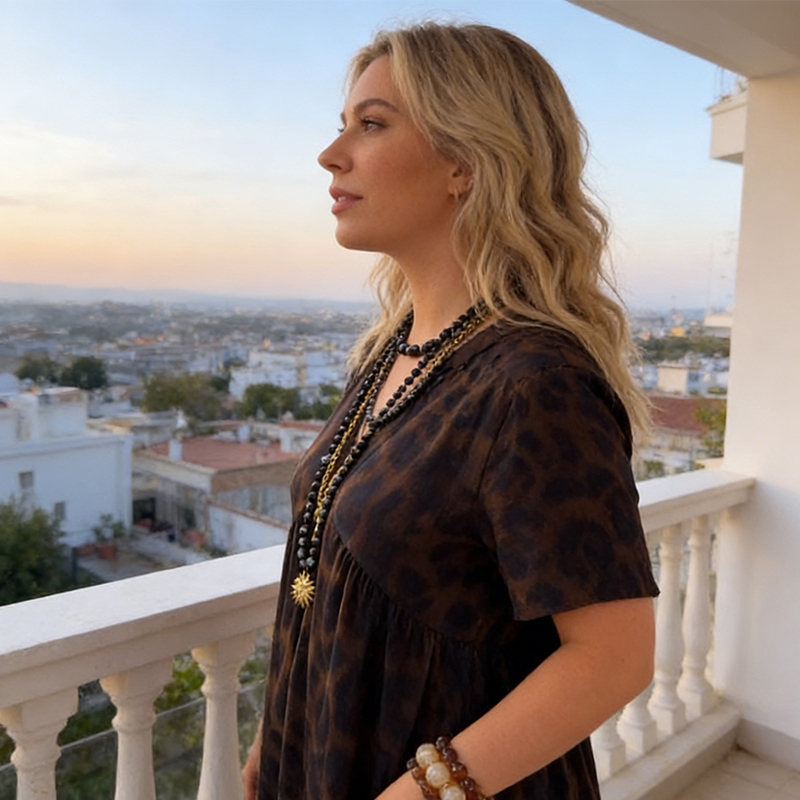 Damen V-Ausschnitt Leopardenmuster Maxikleid📦Kostenloser Versand🔥