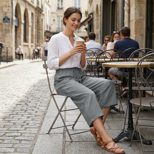 Caprihose für Damen mit Kordelzug und lässigem Schnitt